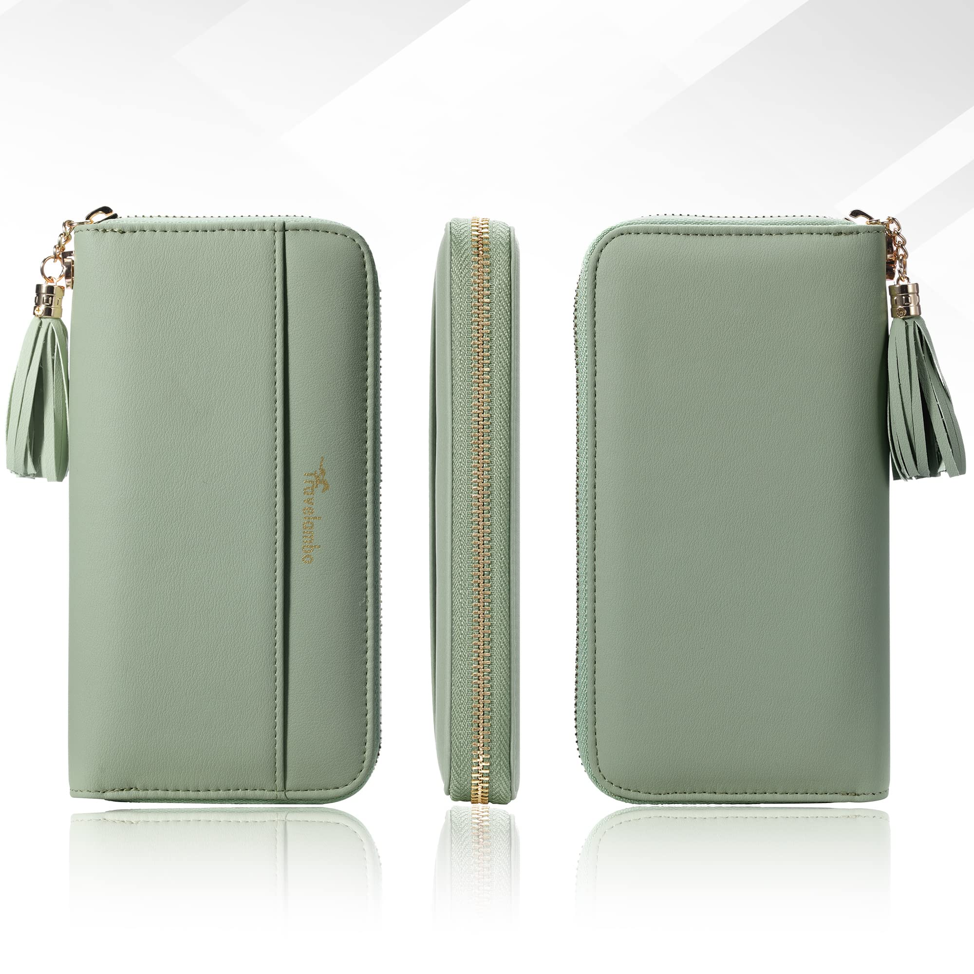 Travelambo Women's Wallet with Tassel - Slim Bifold Clutch Purse with Wrist Strap for Ladies | Perfect for Everyday Use, Travel & Special Occasions