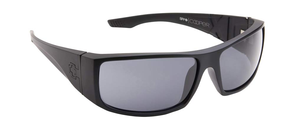 Spy Cooper XL Rectangular Wrap Sunglasses - Polarized UV Protection for Men & Women - Perfect for Running, Cycling & Outdoor Sports