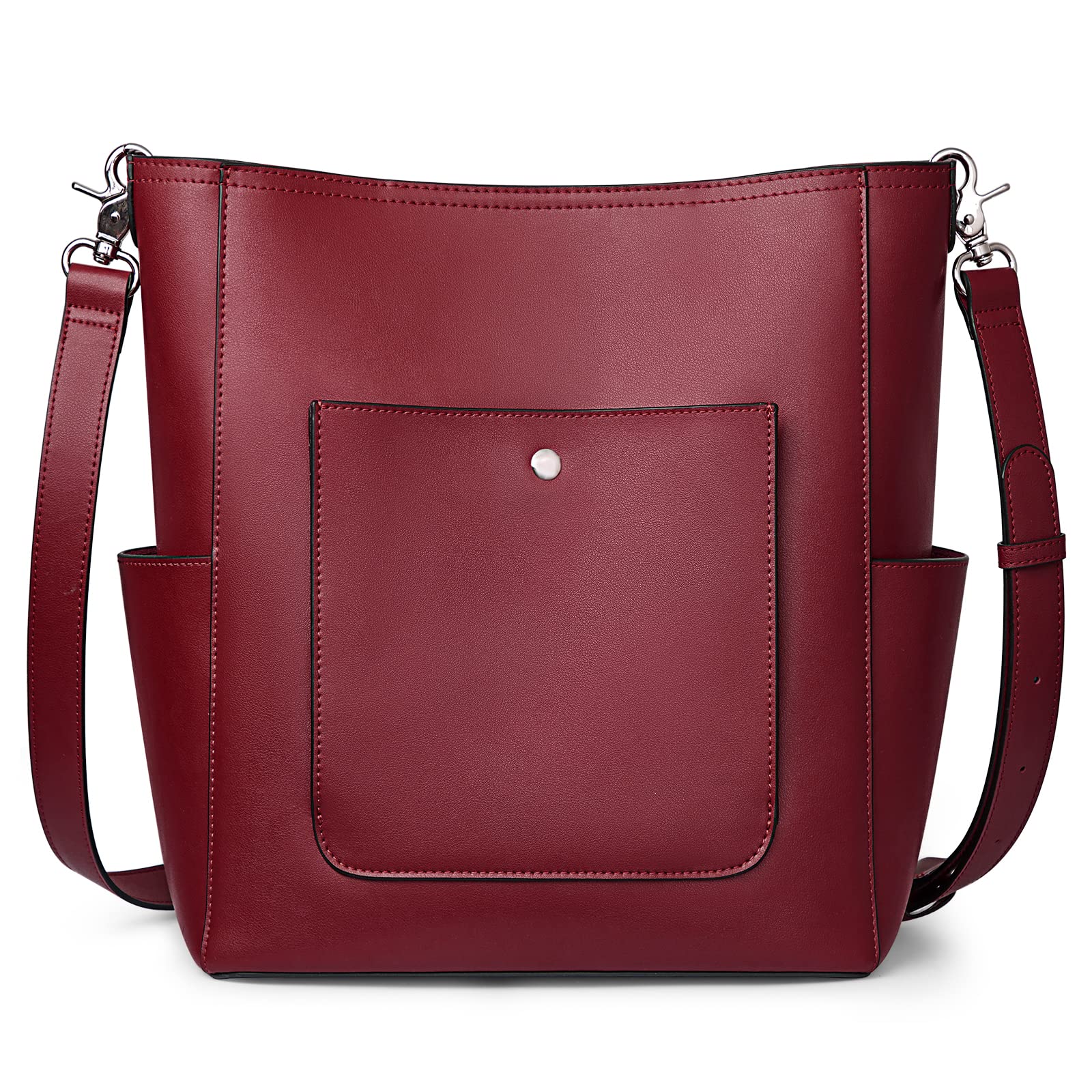 Genuine Leather Shoulder Bag for Women - Stylish Bucket Hobo Crossbody Work Purse Handbag | Perfect for Office, Travel & Everyday Use