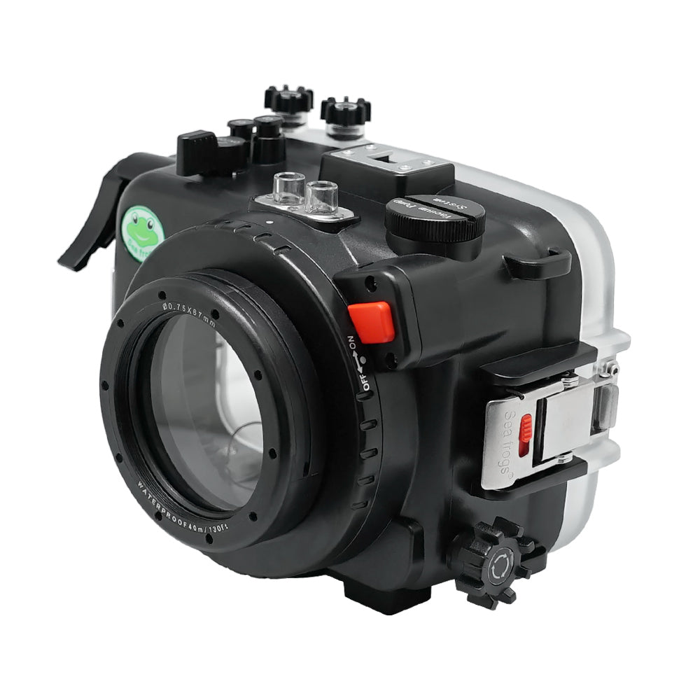 Sony A6600 SeaFrogs 40M/130FT Underwater Camera Housing - Waterproof Case for Scuba Diving, Snorkeling & Marine Photography