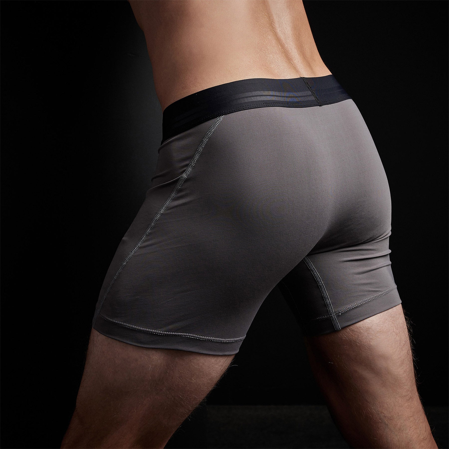 Cool Touch Sport Boxer Shorts for Men - Breathable & Comfortable Raccoon Grey Underwear - Perfect for Gym, Running & Everyday Wear