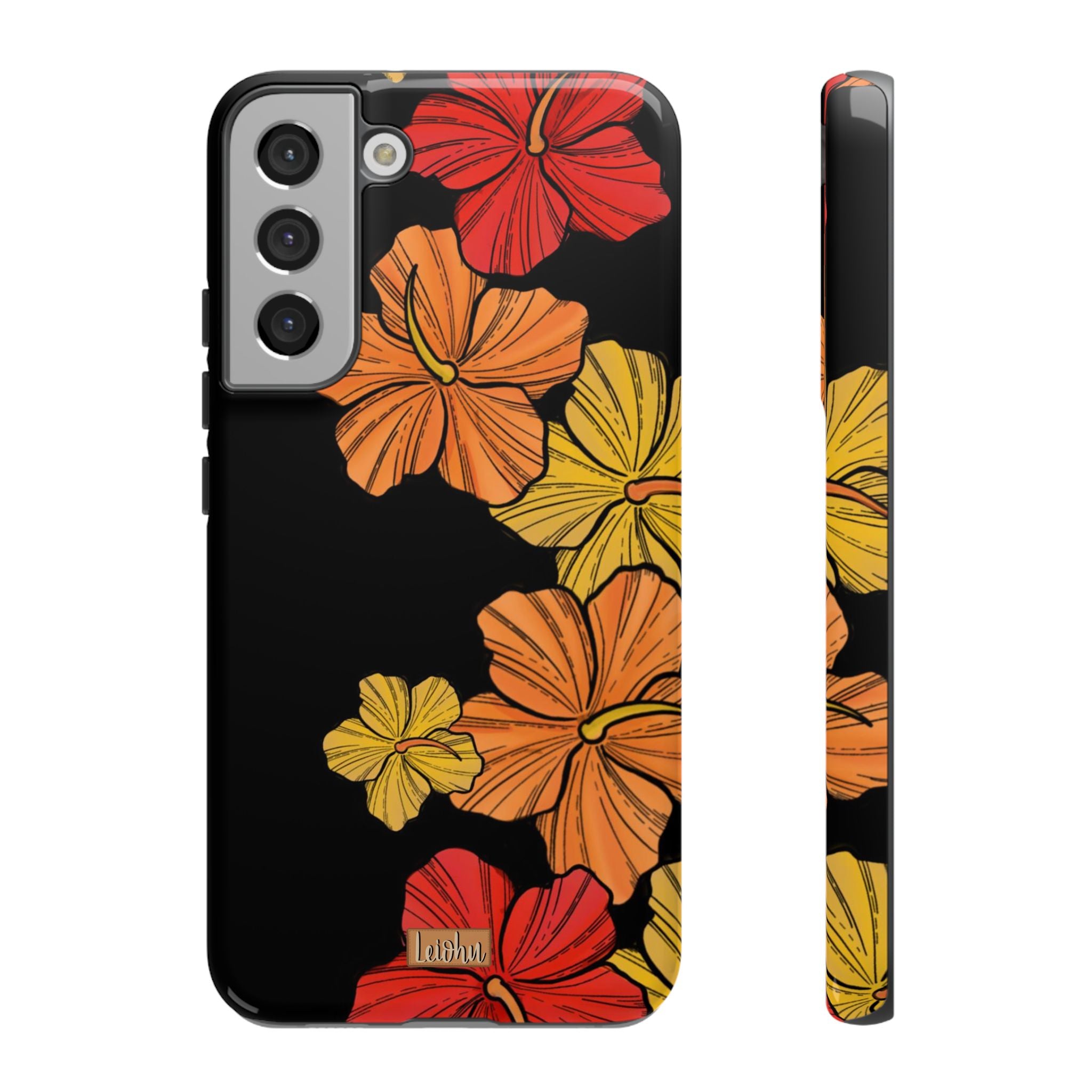 Vintage Hibiscus Pattern Samsung Galaxy Phone Case - Stylish Protective Cover for Galaxy S21/S20/S10/Note 20 - Perfect for Everyday Use, Travel & Gifting