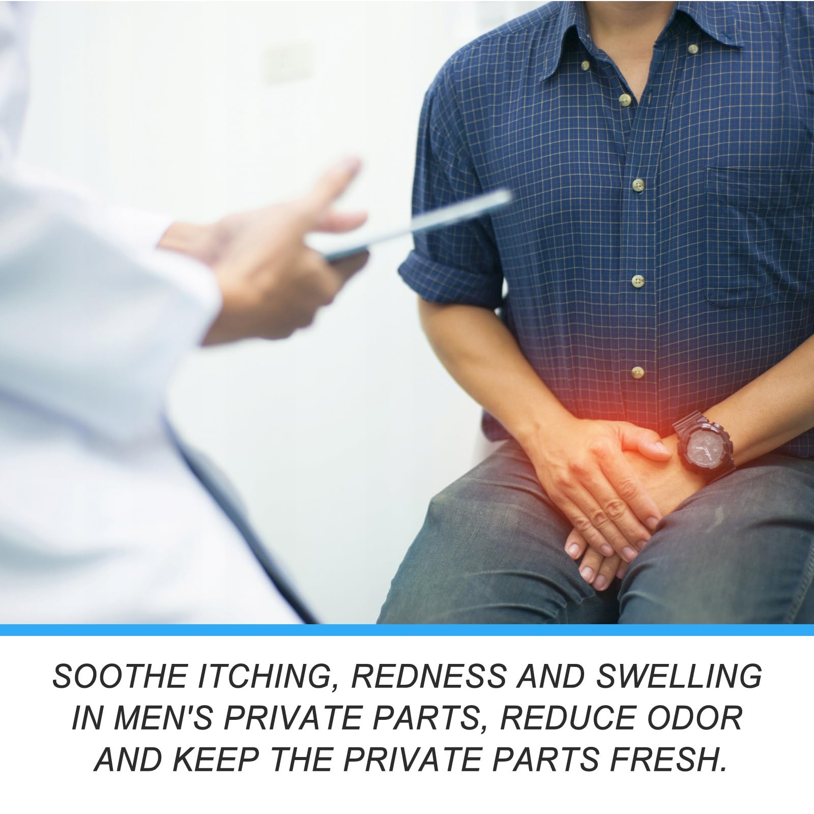 Anti-Itch Cream for Men - Fast Relief Itching Treatment with Antifungal & Antibacterial Formula - Private Area Care - Perfect for Jock Itch, Rash & Irritation Relief