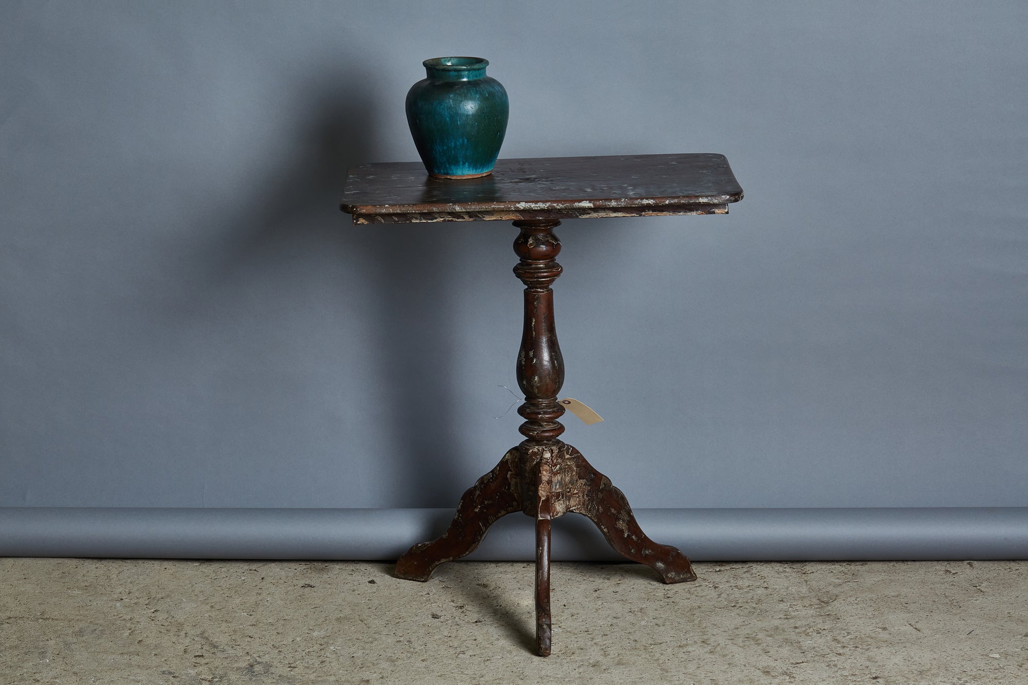 Square Topped Teak Colonial Candle Stand with Turned Base - Elegant Home Decor for Dining Table, Mantel & Wedding Centerpieces