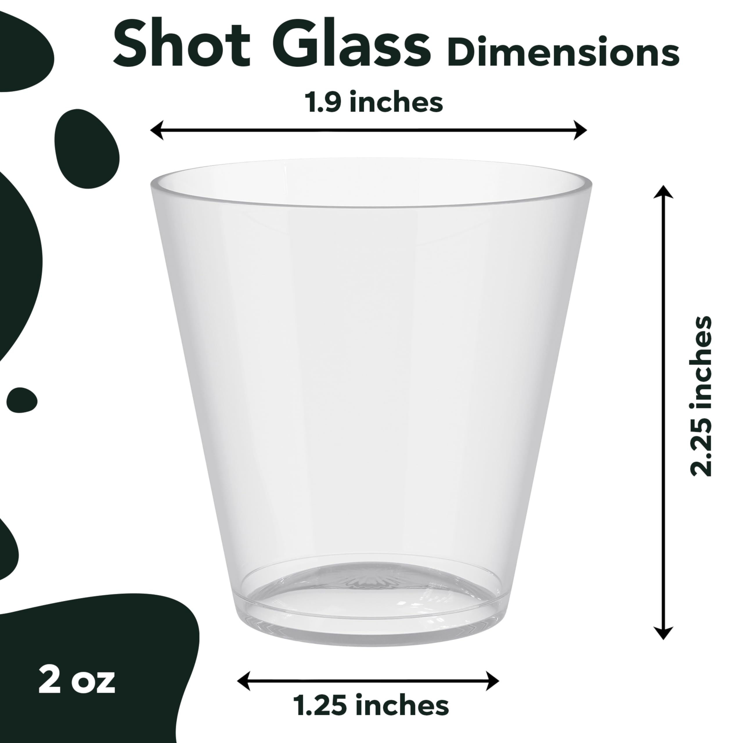 100-Pack 2 Oz Clear Plastic Disposable Shot Glasses - Bulk Party Supplies for Cocktails, Vodka, Tequila - Perfect for Weddings, Birthday Parties & Bar Events