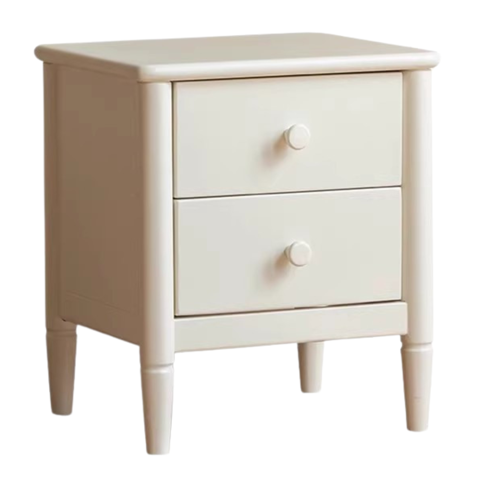 Solid Wood Poplar Kids Nightstand - American White Bedside Table for Children's Room, Nursery, or Playroom - Durable & Stylish Furniture for Bedtime Storage
