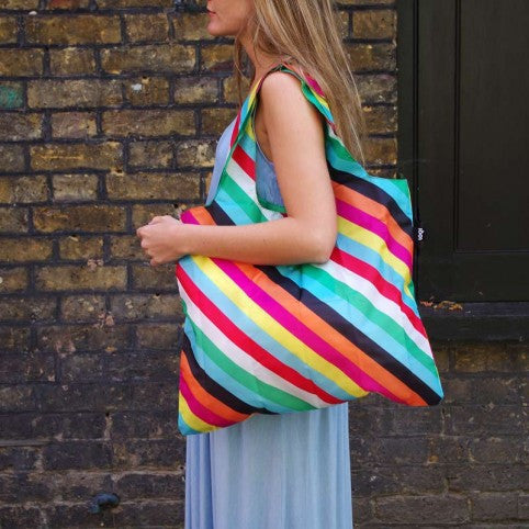 LOQI Tote Bag POP Collection - Lightweight Reusable Shopping Bag with Vibrant Art Prints | Perfect for Groceries, Travel & Everyday Use