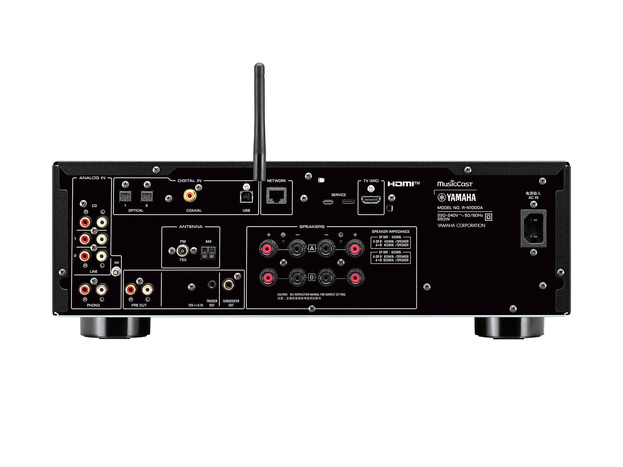 Yamaha R-N1000A Stereo Integrated Amplifier - High-Fidelity Audio for Home Theater & Music Listening