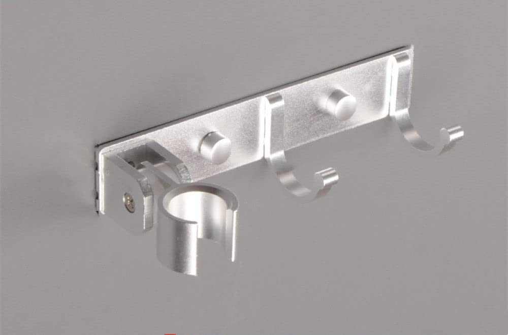 FAQUA Aluminum Shower Deck with 2 Hooks - Wall Mount Bathroom Seat for Spa & Home Use