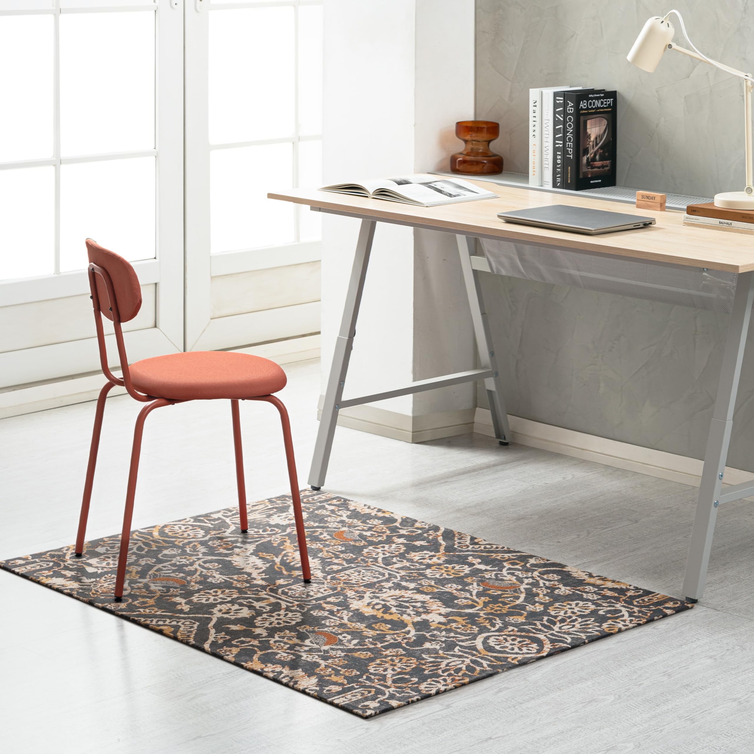 Premium Anji Mountain Rug'd Chairmat - Non-Slip Office Chair Mat with Jacquard Woven Surface for Hard Floors & Low Pile Carpets (40