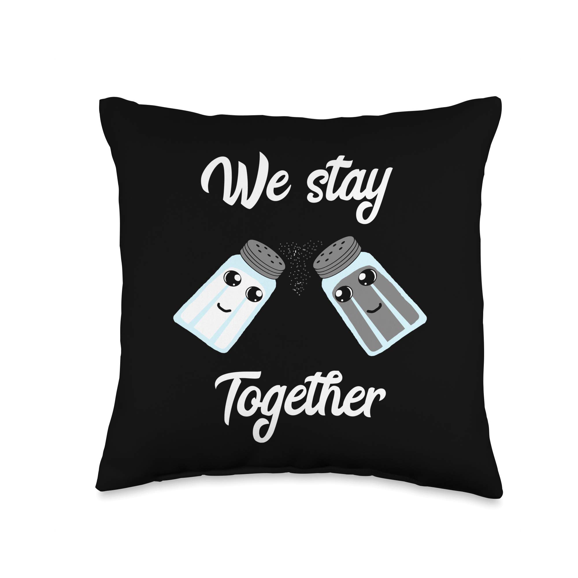 Funny Couples Salt & Pepper Shakers - We Stay Together Gift for Home Decor