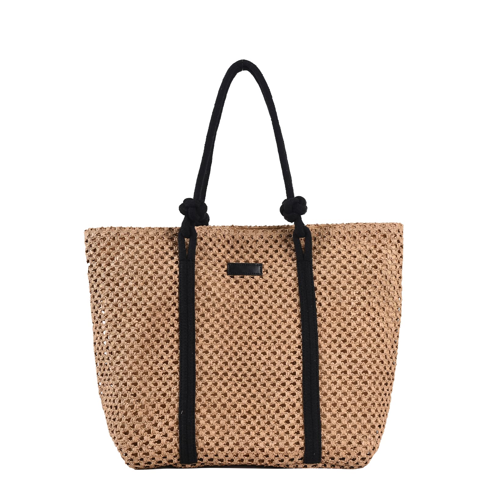 Stylish Straw Beach Bag for Women - Large Woven Tote Shoulder Handbag - Perfect for Summer Vacation, Pool Party & Beach Outings