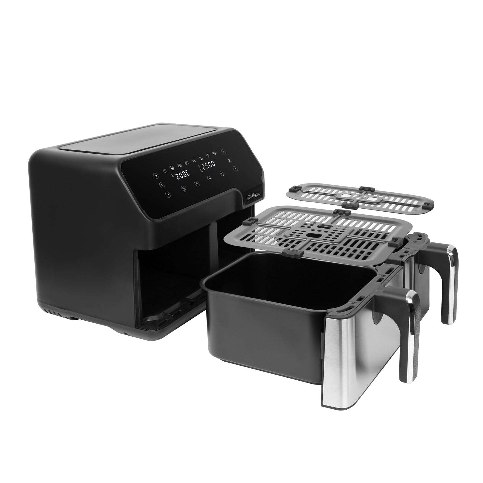 10L Digital Dual Zone Air Fryer with Dual Temperature Control - Large Capacity Air Fryer Oven for Family Cooking, Healthy Frying & Baking - Perfect for Roasting, Grilling, Reheating & Meal Prep