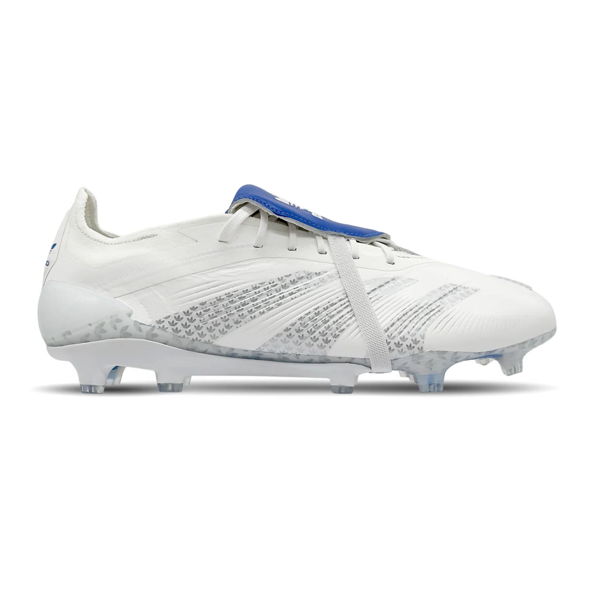 Adidas Predator Elite FG Soccer Cleats - David Beckham White & Blue Limited Edition (2024) | Perfect for Professional Matches & Training Sessions
