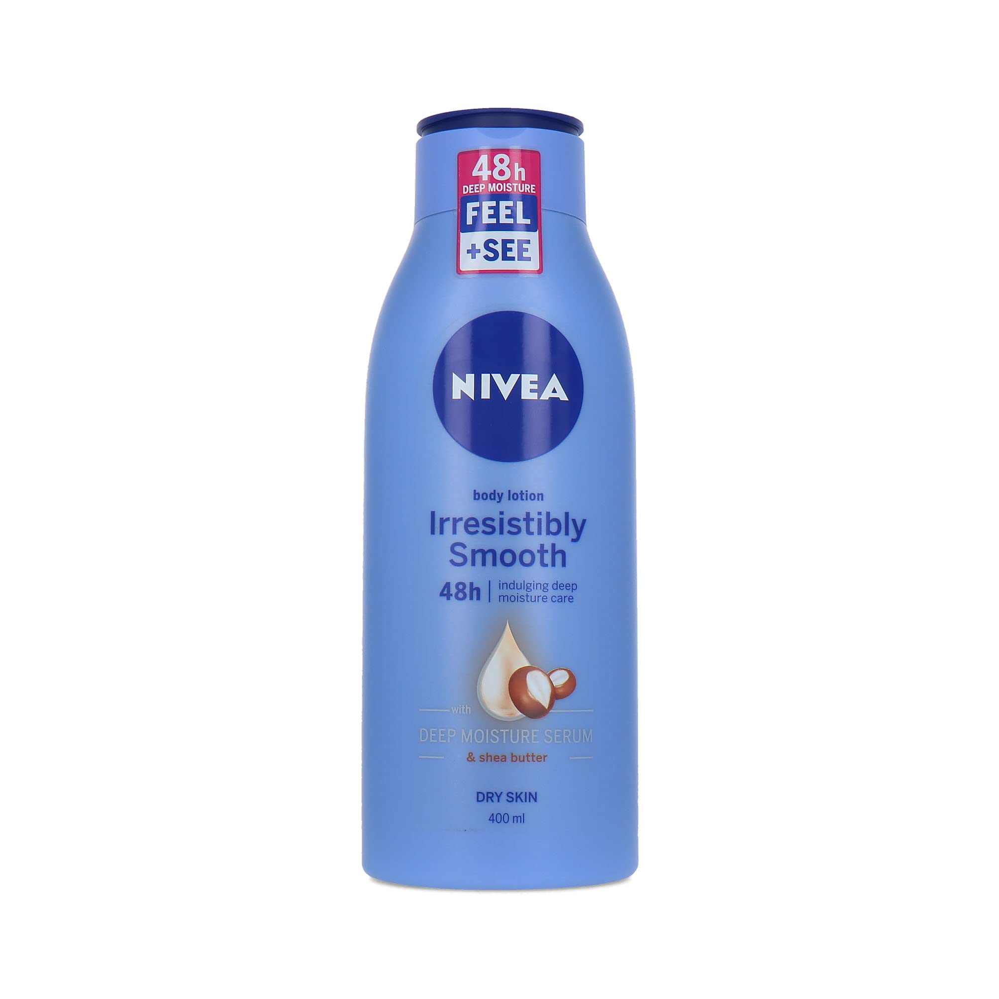NIVEA Smooth Body Lotion - 0.4 kg / 13.5 oz - Deep Moisturizing for Dry Skin - Daily Hydration for Soft & Smooth Skin - Ideal for Winter Care & After Shower Use