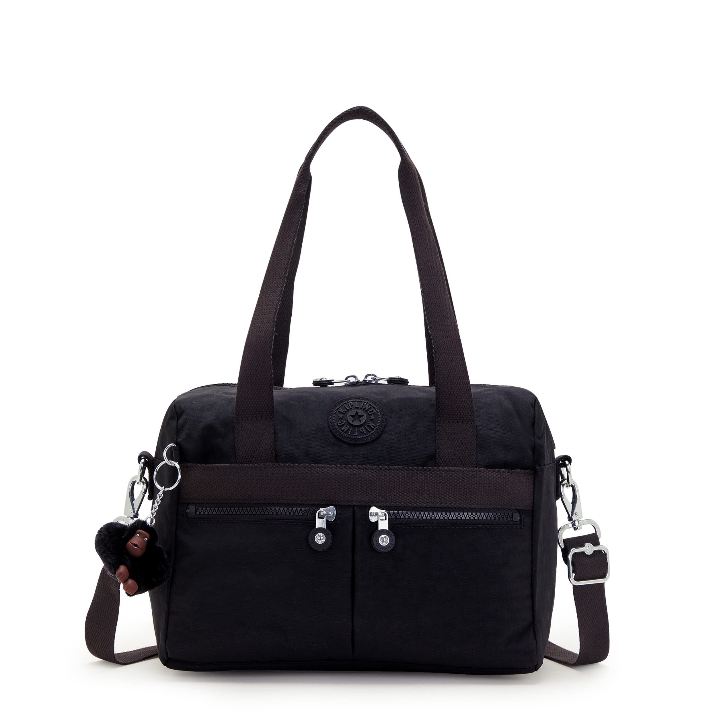 Kipling Women's Klara Handbag - Stylish Crinkle Nylon Purse with Removable Shoulder Strap & Dual Carry Handles | Perfect for Work, Travel & Everyday Use | Organize Your Essentials in Style