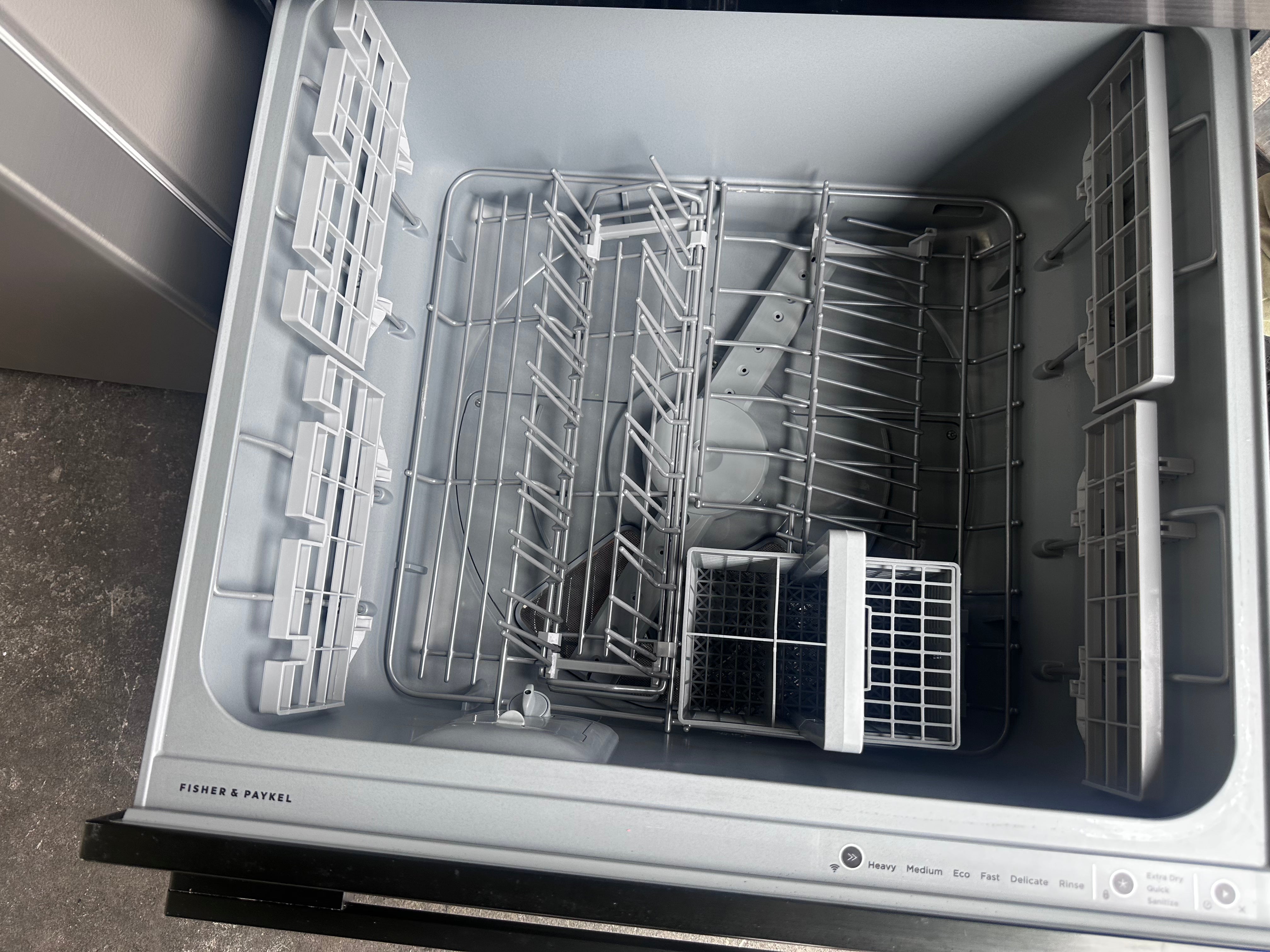 Fisher & Paykel Series 9 Contemporary Double DishDrawer Dishwasher in Black Steel - Factory Refurbished | Space-Saving Under Counter Dishwasher for Modern Kitchens & Small Homes