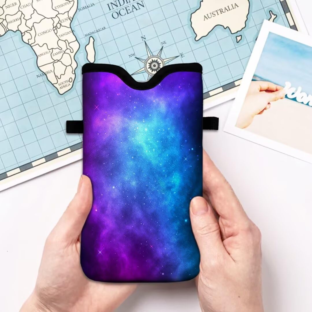 Neoprene Crossbody Phone Pouch with Lanyard - Compatible with iPhone 16/15/14/13/12 & Samsung Galaxy S24/S23+/A35 - Slim Protective Sleeve Case for Everyday Use, Travel & Outdoor Activities