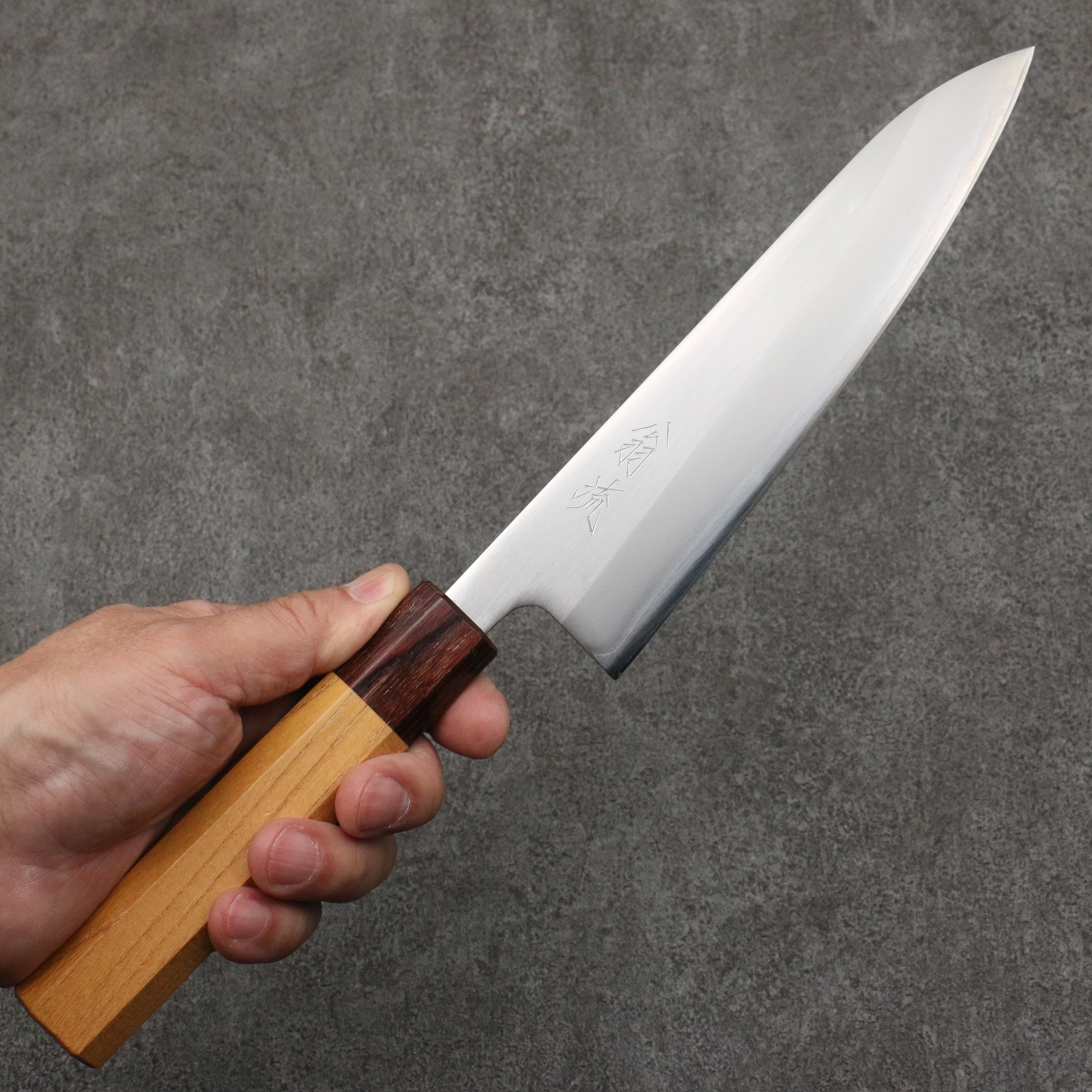 Premium Oul White Steel No.1 Gyuto Japanese Chef Knife 180mm with Keyaki (Japanese Elm) Handle - Perfect for Sushi, Meat Cutting & Professional Kitchen Use