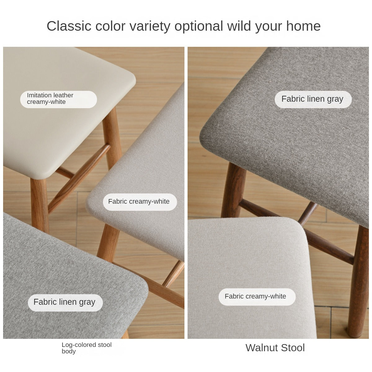 Solid Oak Wood Modern Dressing Stool - Elegant Vanity Seat with Storage for Bedroom & Bathroom | Perfect Makeup Stool, Shoe Bench & Home Decor