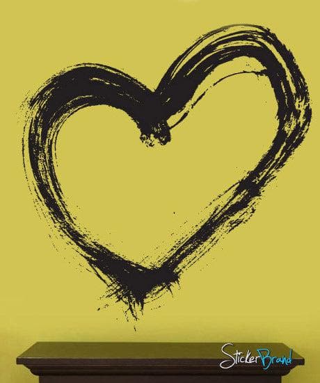 Vinyl Wall Decal Sticker - Heart Love Splatter Art Design #292 | Removable Home Decor for Bedroom, Nursery & Living Room