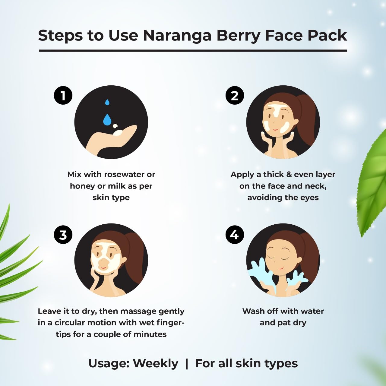 Aashvi Herbs Naranga Berry Face Pack with Vitamin C - Anti-Aging Brightening Facial Mask for Glowing Skin - 50g | Perfect for Daily Skincare & Spa Nights