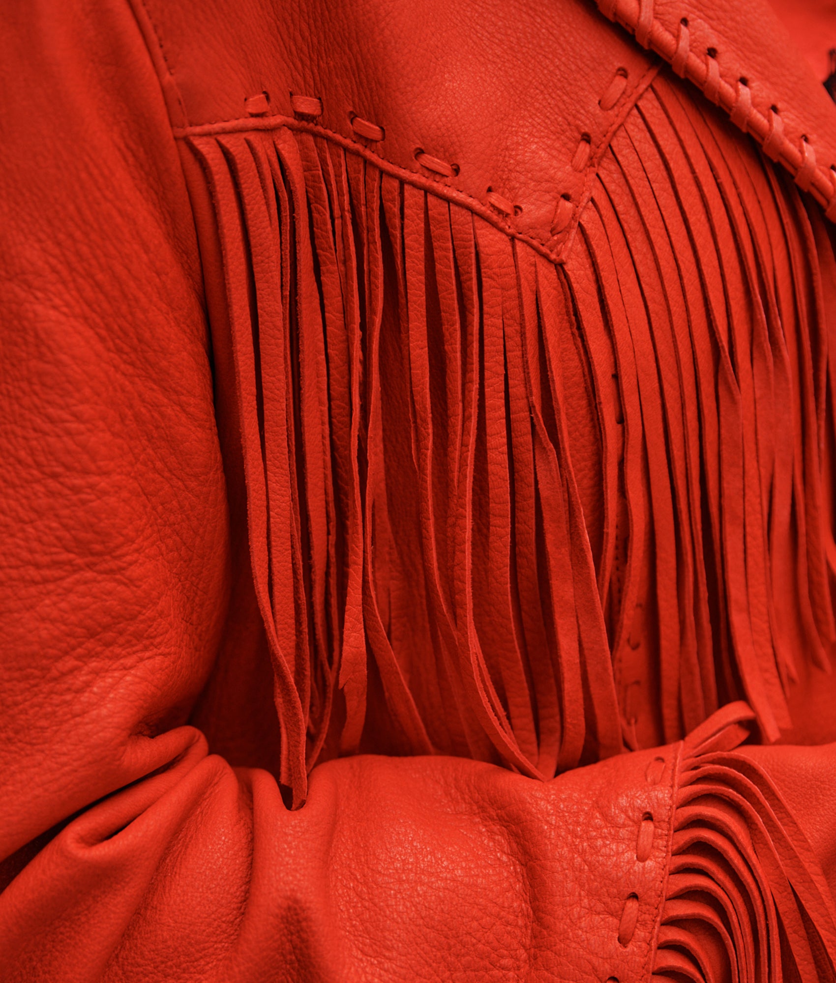 Stylish Red Fringe Jacket for Women - Trendy Boho Outerwear for Parties, Concerts & Festivals | Fashionable Fall & Winter Coat