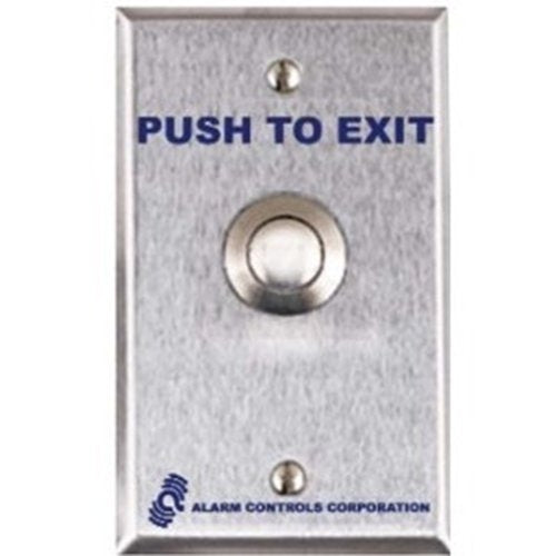 Alarm Controls TS 12302NS TS 12 Vandal Resistant Push Button - 12V No Screen, Weatherproof Stainless Steel Plate (302 Grade) - Ideal for Outdoor Security Systems, Industrial Controls & Harsh Environments