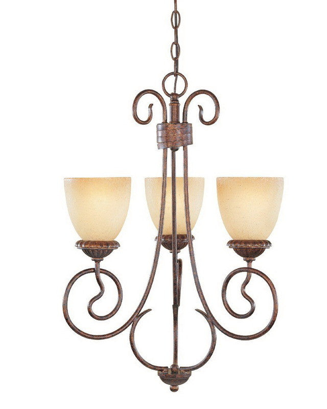 Designer Hanging Chandelier - Belaire Collection 3-Light Aged Umber Bronze Finish for Dining Room, Foyer & Bedroom Lighting