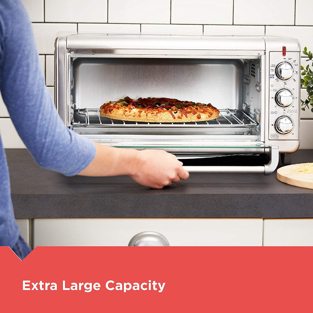 BLACK+DECKER Crisp ‘N Bake Air Fry Toaster Oven, 8-Slice Capacity, Extra Wide, Countertop Convection Oven with Air Fryer Function - Perfect for Baking, Roasting & Reheating (Model TO3265XSSC) - Blemished Packaging with Full Warranty - Ideal for Small Kitchens, Dorms & Apartments