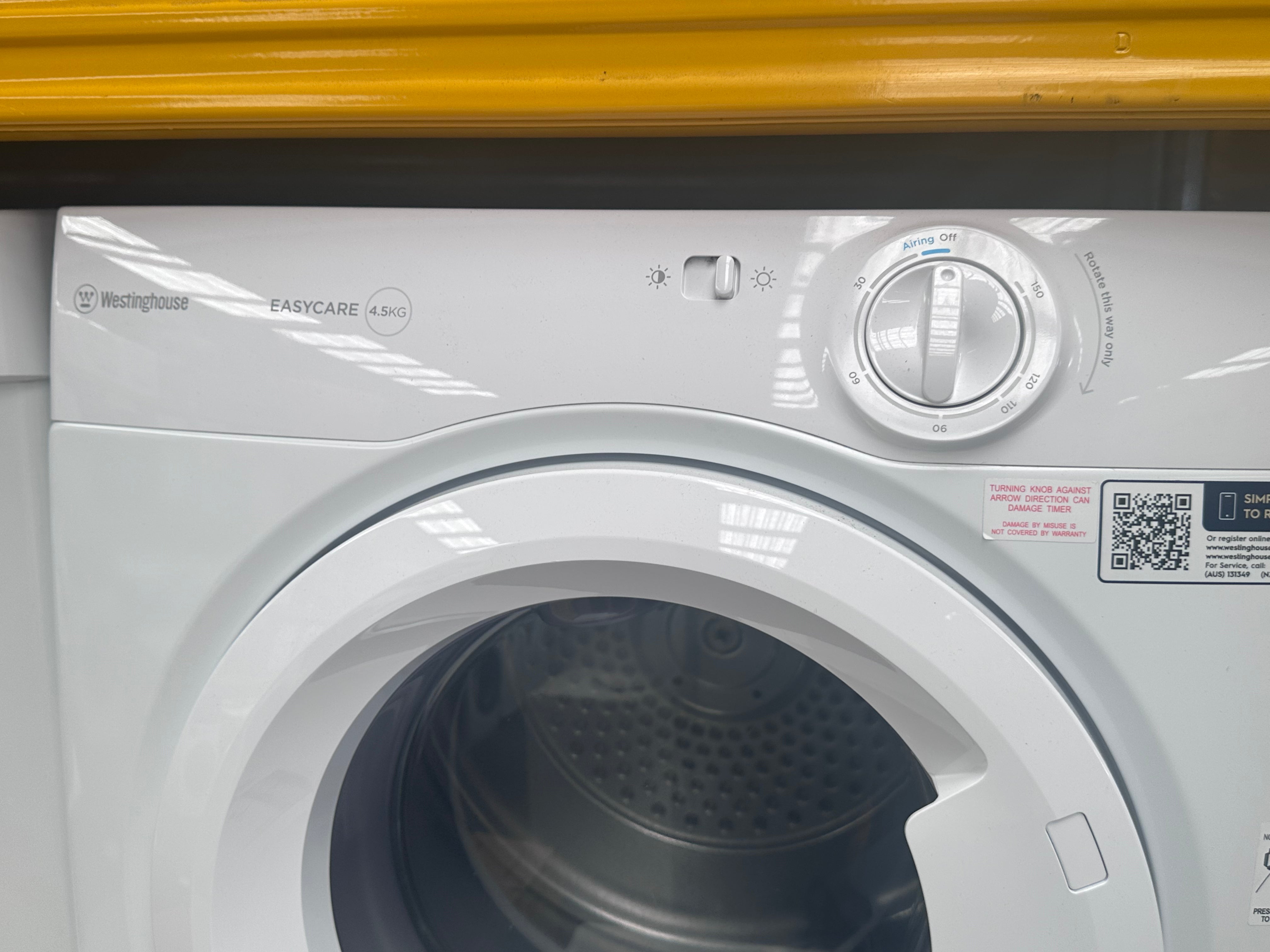 Refurbished Westinghouse 4.5kg Vented Clothes Dryer - Compact Laundry Solution for Apartments, RVs & Small Spaces