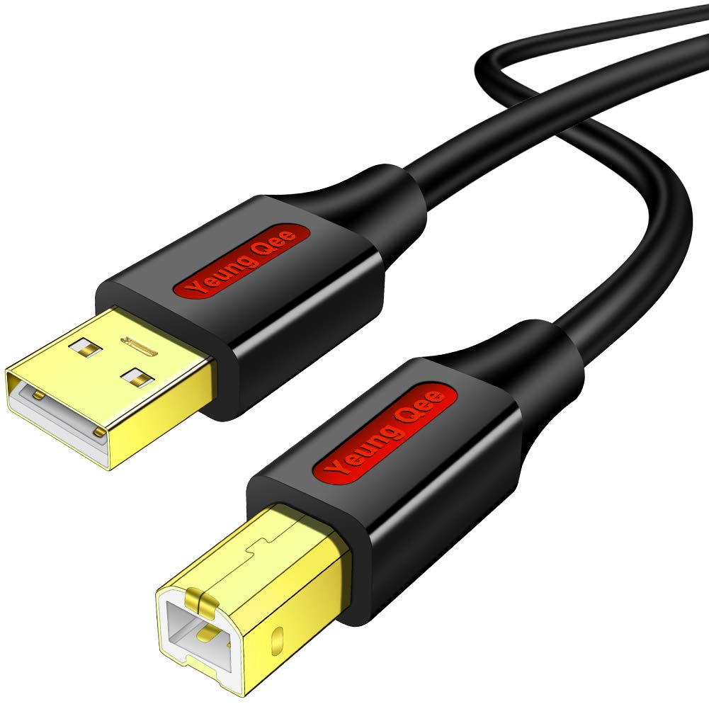 30ft USB 2.0 Printer Cable - High Speed A Male to B Male Scanner Cord for HP, Canon, Epson, Dell, Brother, Xerox, Samsung Printers - Perfect for Office, Home & Remote Workstations (10M Long Cable)