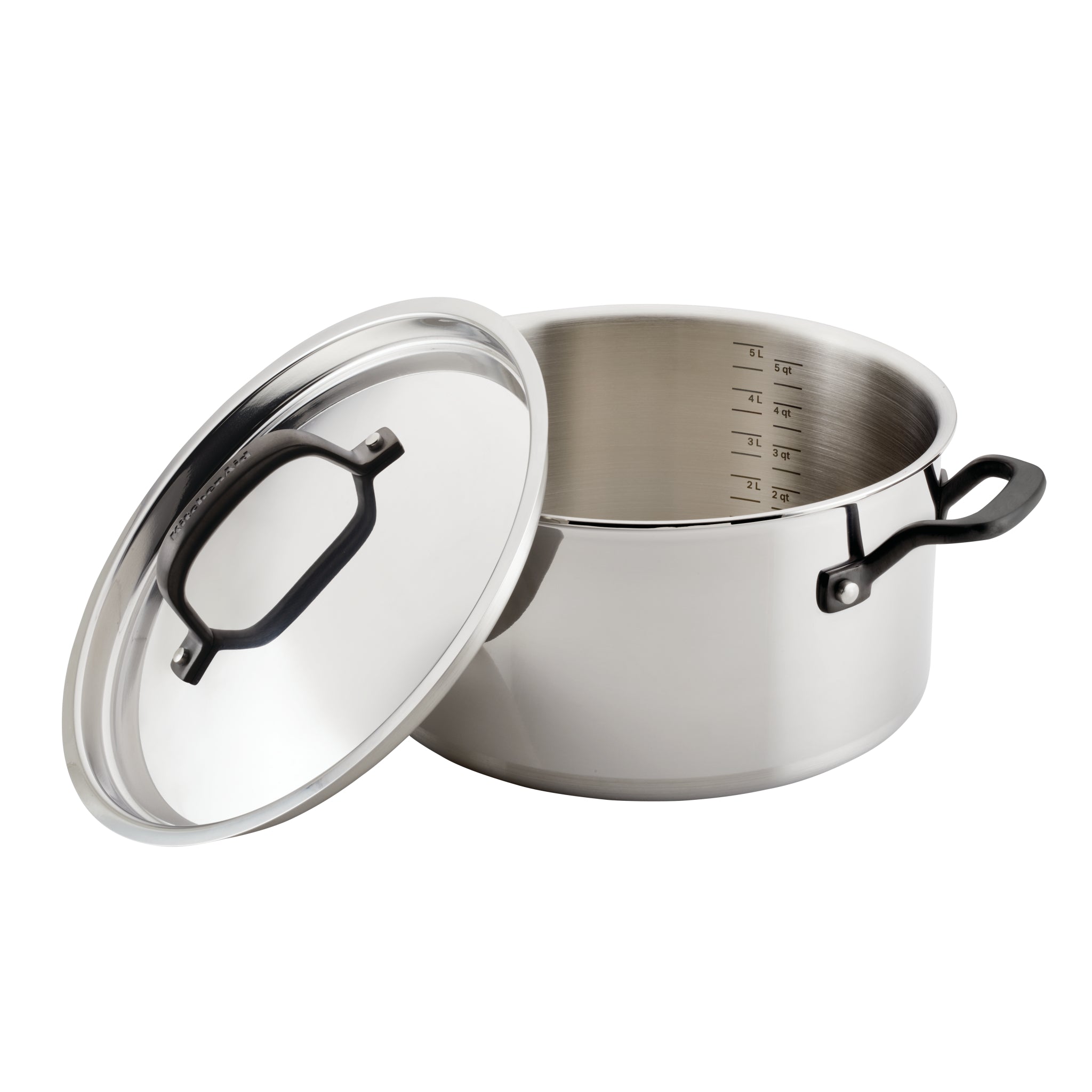 Premium 5-Ply Stainless Steel 6 Quart Stockpot with Lid - Heavy Duty Cookware for Soups, Stews & Pasta - Ideal for Home Chefs & Professional Kitchens
