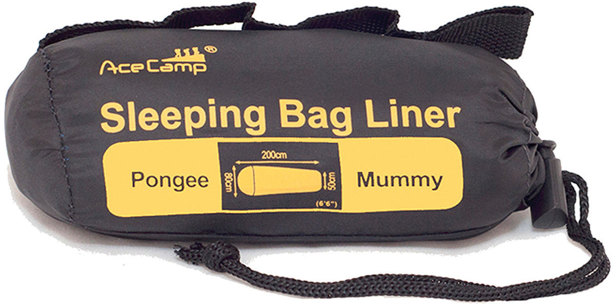 Acecamp Pongee Sleeping Bag Liner - Mummy Style for Ultimate Comfort & Hygiene | Lightweight Travel & Camping Essential for Backpacking, Hiking & Outdoor Adventures