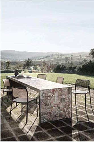 Kartell Audrey Chair by Piero Lissoni - Set of 2 - Powder-Coated Aluminum in Black/Sand - Modern Dining & Lounge Seating for Home & Office