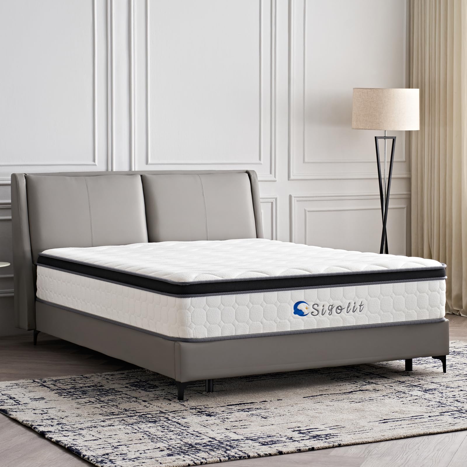 12 Inch King Size Hybrid Mattress - Medium Firm Support with Memory Foam & Pocket Springs for Motion Isolation, Edge Support & Pressure Relief | Compressed for Easy Shipping | Perfect for Master Bedrooms, Guest Rooms & Apartments
