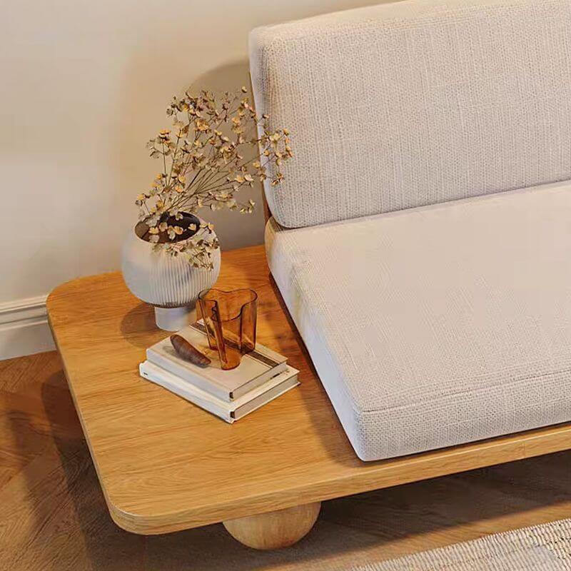 Minimalist Light Gray Settee with Loose Back & Removable Cushion - Modern Small Sofa for Living Room, Bedroom or Office - Perfect for Relaxing, Reading & Small Space Decor