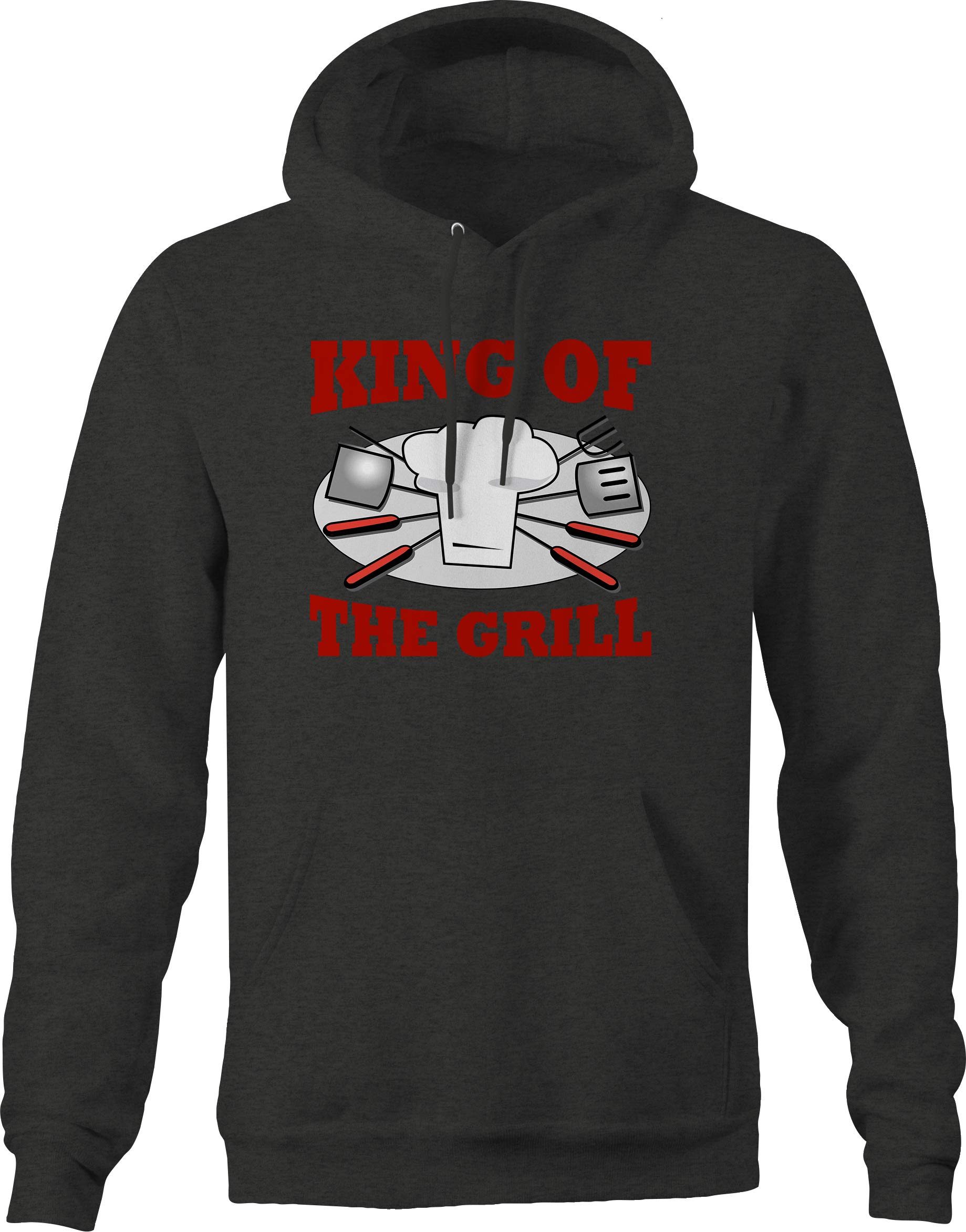 Premium BBQ Grill Utensils Sweatshirt for Men - Dark Grey Small | Comfortable Backyard Cooking Apparel for Outdoor Grilling & Camping