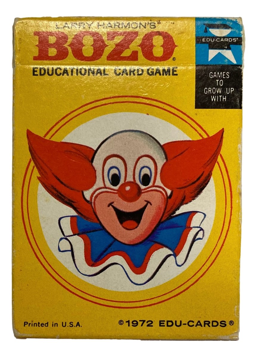 Vintage 1972 Bozo The Clown Educational Playing Cards by Harmon - Classic Retro Card Game for Kids & Collectors - Perfect for Family Game Night, Classroom Learning & Nostalgic Gift Giving