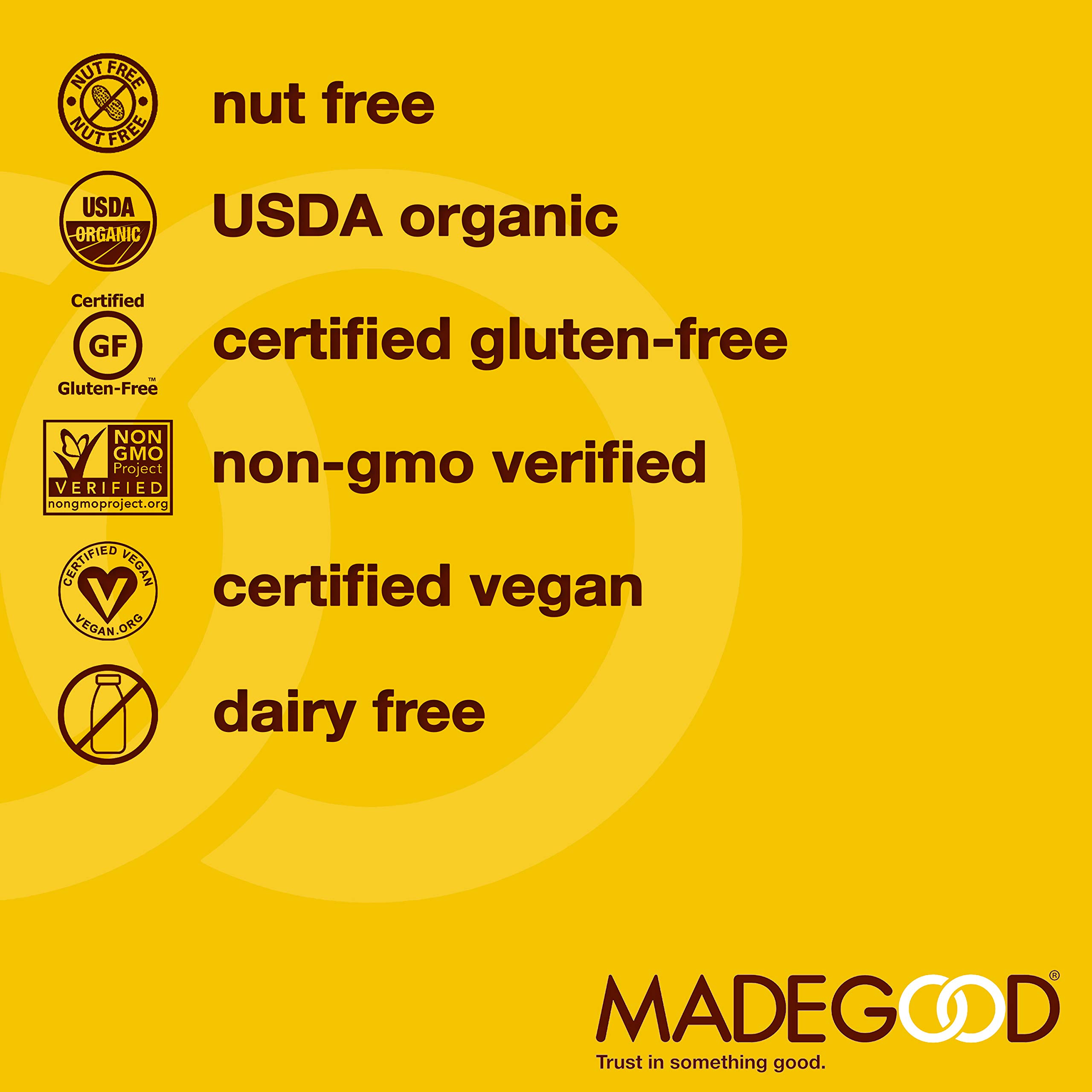 MadeGood Organic Chocolate Banana Granola Minis - 6 Pack (3.5oz Each) | Allergy-Friendly, Wholesome Bite-Sized Snacks for Kids | Perfect for School Lunches, Travel & On-the-Go Healthy Snacking