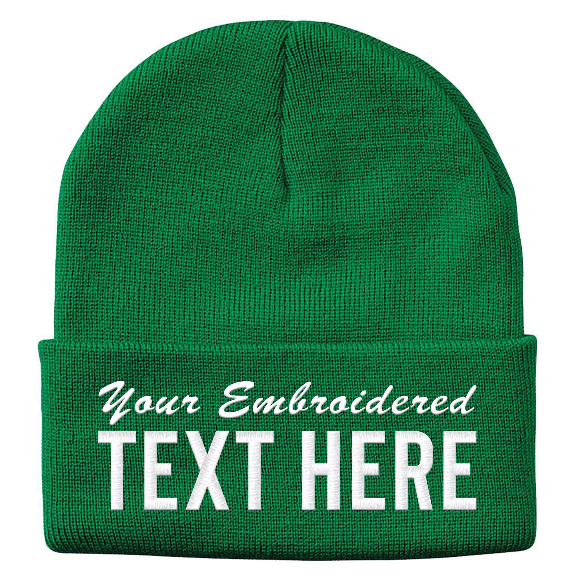 Personalized Beanie Hats for Men & Women - Thick Acrylic Thermal Knit Skull Cap - Unisex Winter Beanie for Cold Weather - Perfect for Skiing, Snowboarding & Outdoor Activities