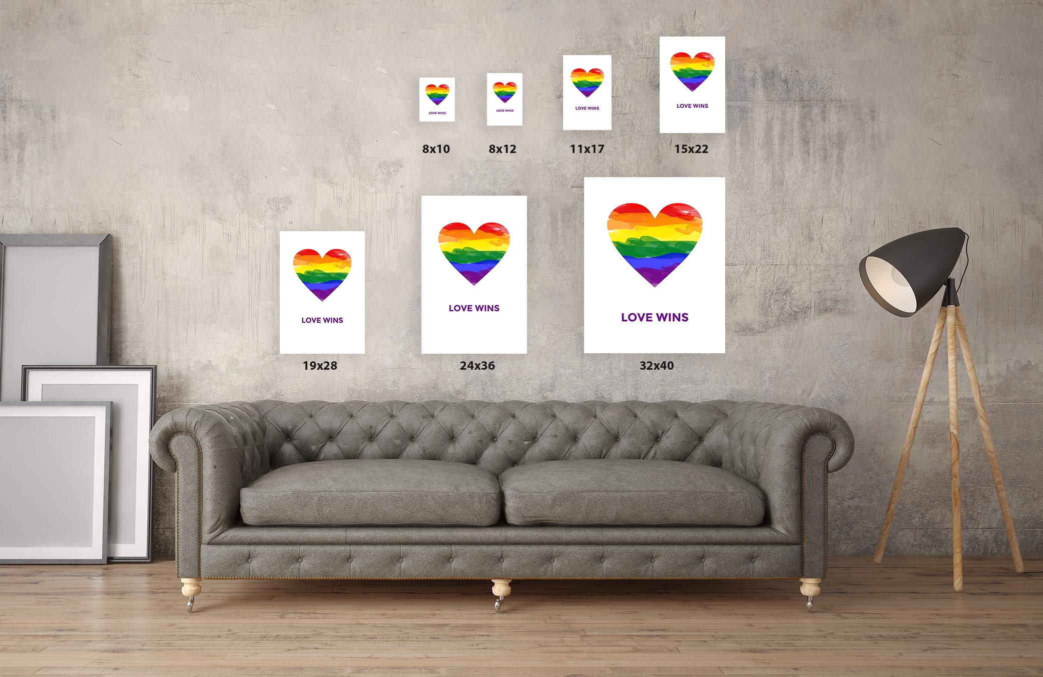 Love Wins LGBTQ Pride Rainbow Flag Poster - 32