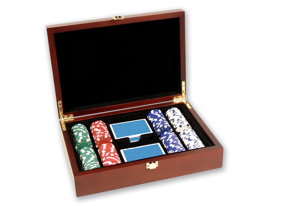 DA VINCI 200 Custom Poker Chips Set with Wooden Case & Playing Cards - Premium 11.5g Casino Style Chips for Poker Nights, Home Games, and Casino Themed Parties - Perfect for Texas Hold'em, Blackjack, and Gambling Game Nights
