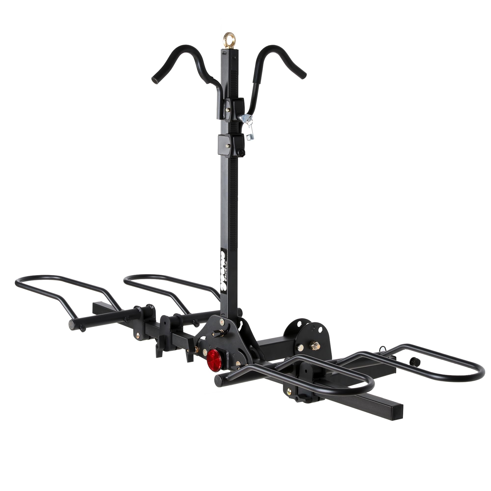 200 lbs. Capacity Hitch Mounted 2-Bike Rack with Lock - Fits Standard, Mountain & Fat Tire Bikes - Compatible with Cars, SUVs, Vans, RVs, Trailers & Trucks - Perfect for Road Trips, Camping & Outdoor Adventures