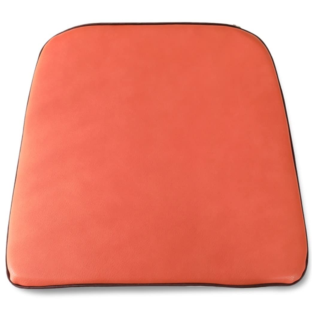 Premium Waterproof Leather Dining Chair Cushions - 1/2/4 Pack Non-Slip U-Shaped Kitchen Seat Pads (40x44cm) - Orange Red Home Decor for Dining Room, Restaurant & Office Use