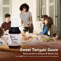 Bone Suckin' Yaki Sauce - 12 Pack | Gluten-Free Teriyaki Marinade & Dipping Sauce for Grilling, Stir-Fry & BBQ | Perfect for Chicken, Beef & Seafood