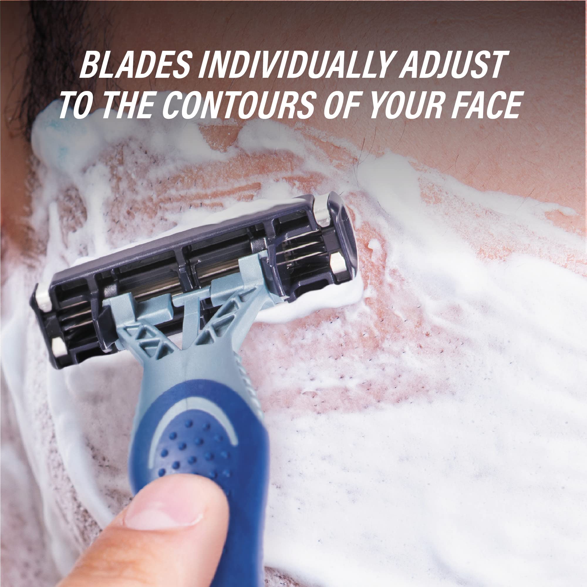 BIC Flex 3 Triple Blade Razor for Men - 4 Pack | Flexible Moving Heads for Close & Smooth Shave | Perfect for Travel, Gym & Daily Grooming Routine