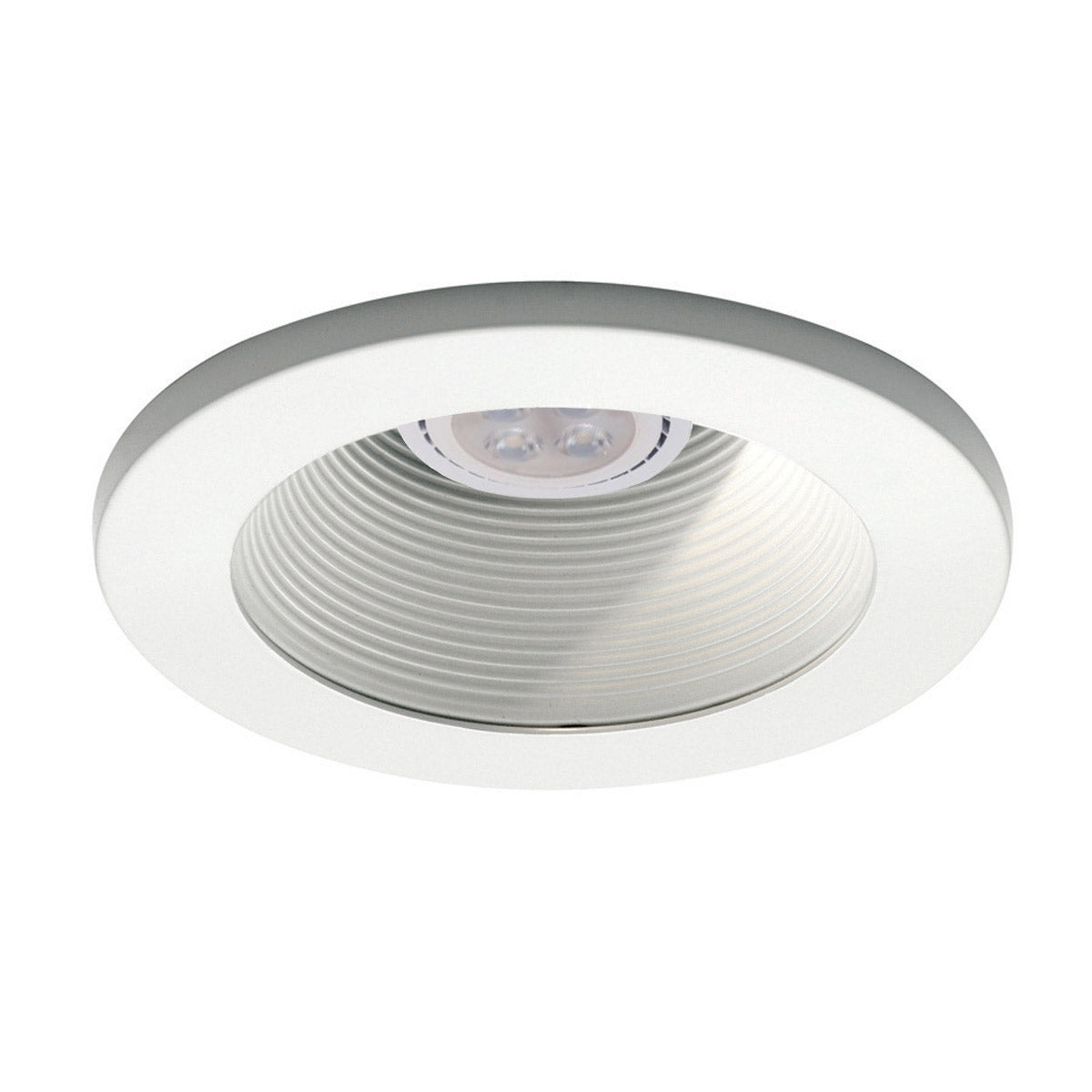 4 Inch Low Voltage LED Recessed Trim Light - White Finish for Indoor/Outdoor Use - Perfect for Kitchens, Hallways, and Patios