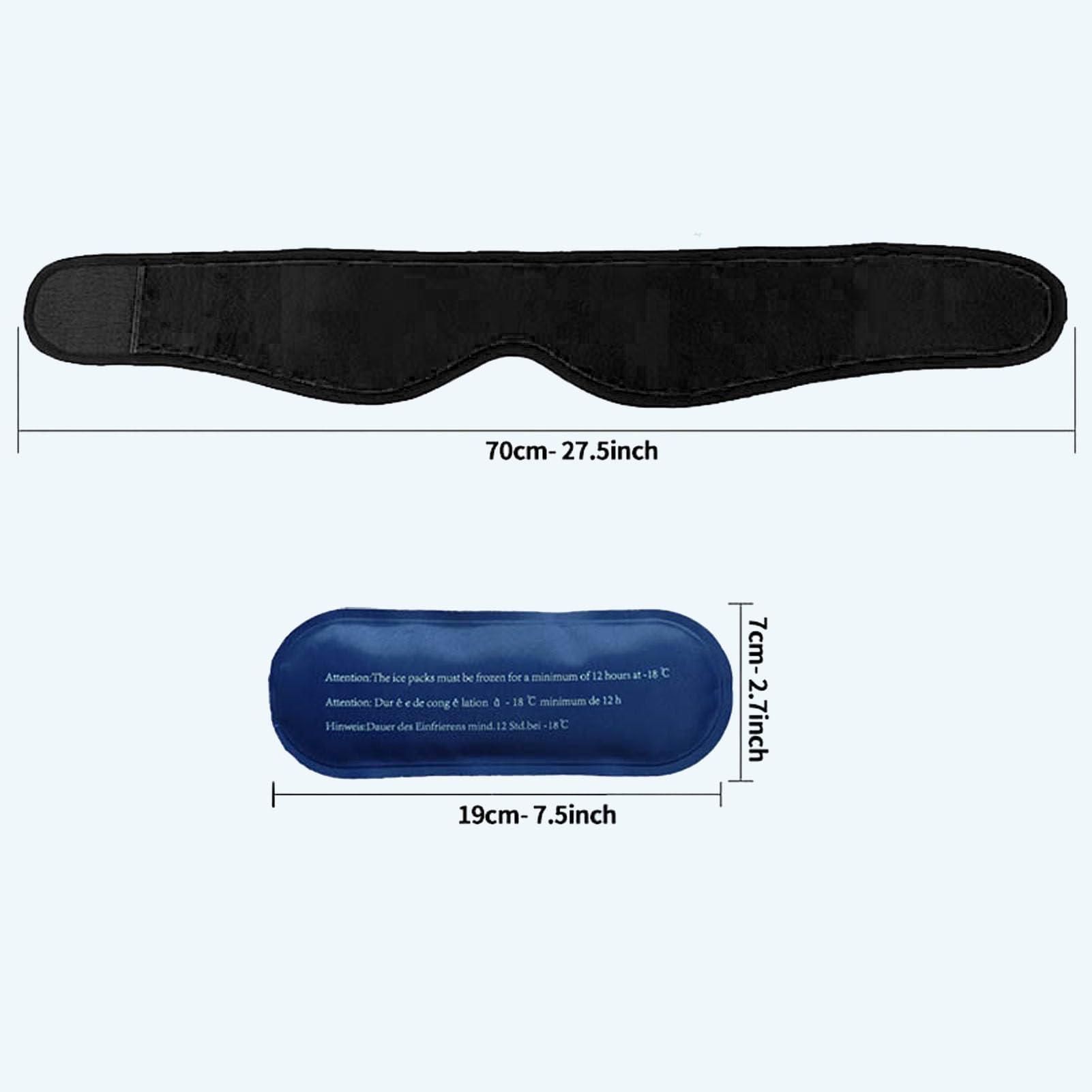 Reusable Facial Ice Pack Wrap - 4 Cooling Gel Packs for Eye & Face Relief - Lightweight Portable Therapy for Puffy Eyes, Headaches & Muscle Fatigue - Perfect for Migraine, Post-Surgery & Skincare Routine
