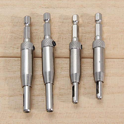4Pcs Self-Centering Hinge Drill Bit Set for Cabinet Hinges & Drawer Guides - Perfect for Carpenters, Furniture Makers & Woodworking Professionals - Ideal for Cabinet Installation, Door Hanging & Drawer Assembly